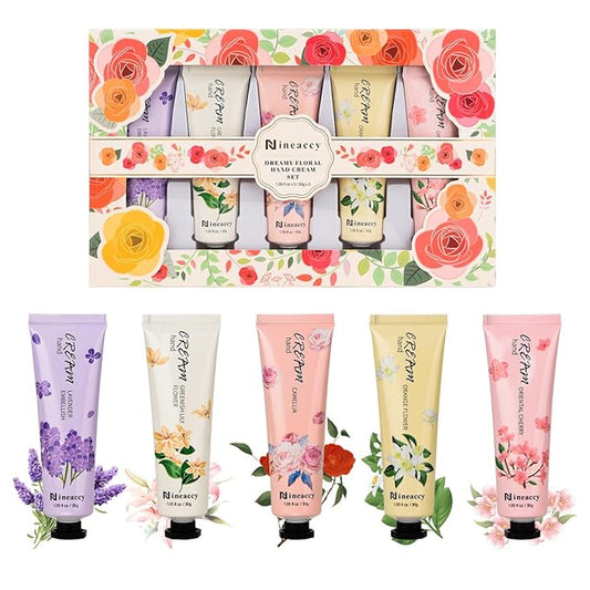 Hand Cream Vegan Friendly,5 x 30ml, Pack of 5,for Dry Cracked Hands,Daily Moisturising hand Lotion gift set,Mothers Day gifts for women