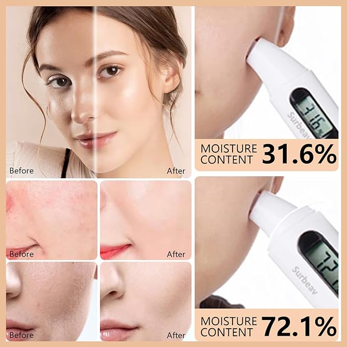 Airbrush Foundation Spray with Brush - Full Coverage Magic Minerals Airbrush Foundation for Smooth Radiant Finish, Concealer Hydrating Makeup for a Flawless, Natural Finish, Breathable (Natural)
