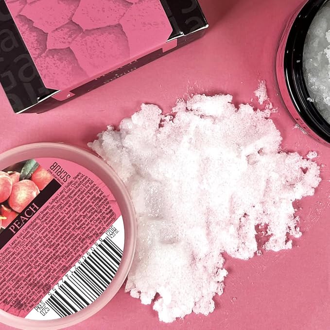 Estesophy Salt Scrub_Peach Korean Salt Body Scrub, Salt Massge, Salt Soap, Body Care, Peach Salt Shower 4.2oz (120g)