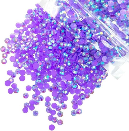 10000PCS 2mm Dark Purple AB Resin Rhinestones for Crafting SS6 Deep Purple Flatback Jelly Stones Bulk Diamonds Gems Charms Supplies for Nails Face Eyes Makeup Tumblers Bottles Crafts Clothes