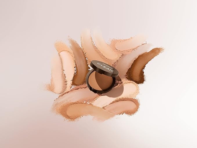 Covergirl Clean Invisible Pressed Powder, Lightweight, Breathable, Vegan Formula, Light Beige 133, 0.38oz (Pack of 5)