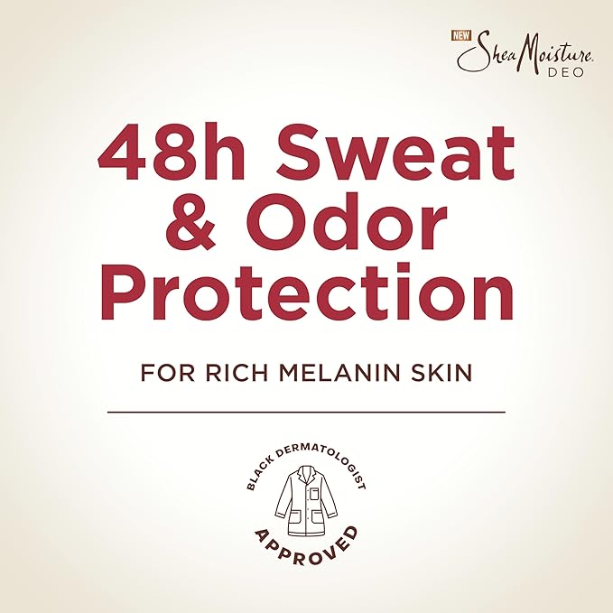SheaMoisture Antiperspirant Deodorant Stick Fresh Coconut & Hibiscus 2 Count for 48HR Sweat & Odor Protection with No Parabens & No Mineral Oil 2.6 oz