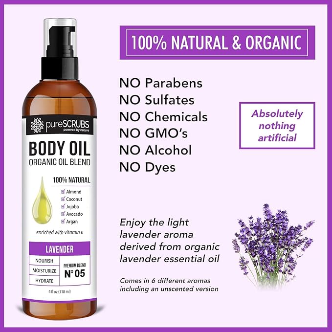 pureSCRUBS Lavender Body Scrub + Lavender Body Oil Bundle