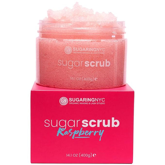Sugaring NYC Moisturizing and Exfoliating Signature Body Scrub - Silky Smooth Skin and Ingrown Hair Prevention (Raspberry Heaven)