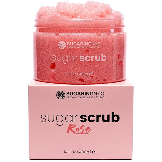Sugaring NYC Moisturizing and Exfoliating Signature Body Scrub - Silky Smooth Skin and Ingrown Hair Prevention (Bulgarian Rose)