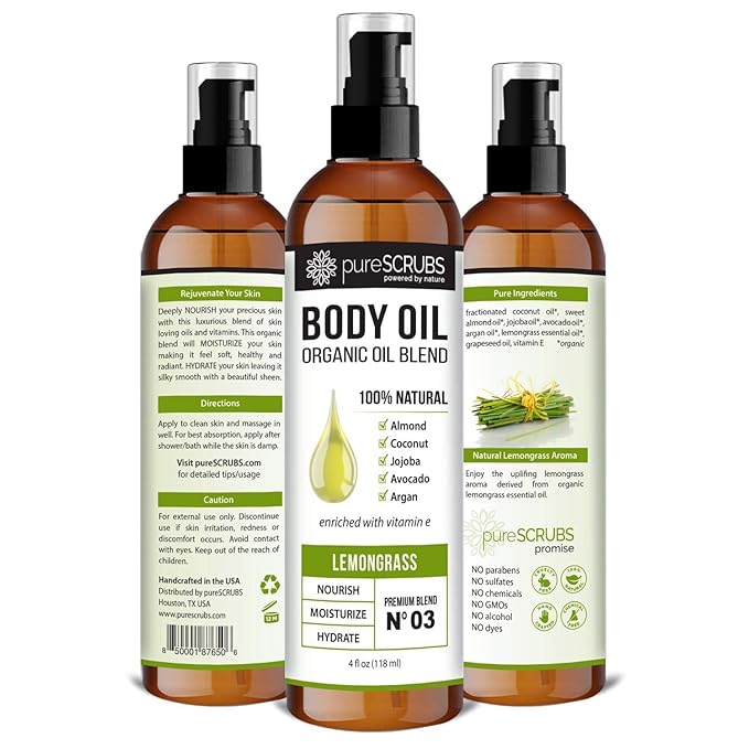 pureSCRUBS Lemongrass Body Scrub + Lemongrass Body Oil Bundle