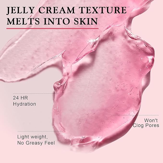Collagen Jelly Cream - Niacinamide & Freeze-Dried Hydrolyzed Collagen - Improves Elasticity & Hydration, Reduce Fine Lines & Dullness, Gives 24h Glow Korean Skin Care For All Skin Types (3.38 fl.oz)