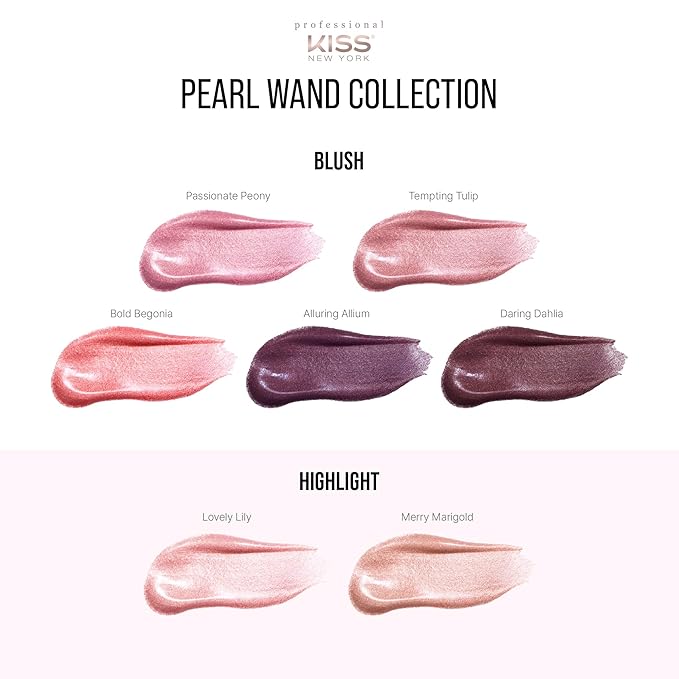 Professional Pearl Liquid Blush Beauty Wand, High Pigment Glow for Cheek, Eye & Lip, Non-Greasy Hydration Lightweight with Sponge-Tip Applicator (Passionate Peony)