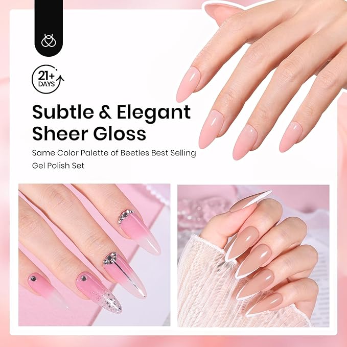 Beetles Dip Powder Nail Kit 6 Color Nude Pink Brown Dip Nails Powder Starter Kit All Season Nail Dip Powder Kit No Need Nail Lamp DIY Salon at Home for Women