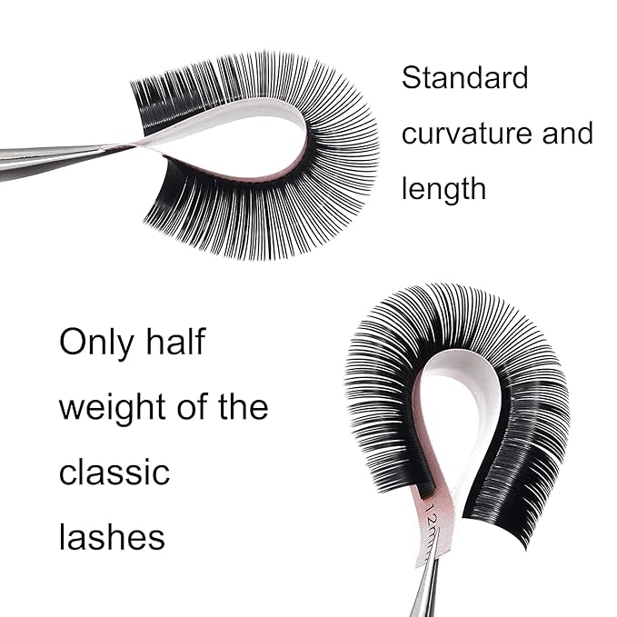 QUEWEL Eyelash Extensions Ellipse Flat 0.15mm Curl D Mix-9-16mm Matte Black|0.15/0.20mm Curl C|CC|D|DD Mix-8-15mm Mix-9-16mm Single 8-18mm|(0.15 D Mix9-16)