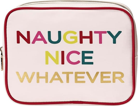 Conair Women's Double Zip Toiletry Travel Bag-Makeup Organizer-Gifts for her, Pink, 1 Count (Pack of 1)