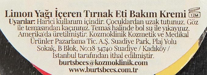 Burt's Bees, Cuticle Cream Lemon Butter, 0.6 Ounce