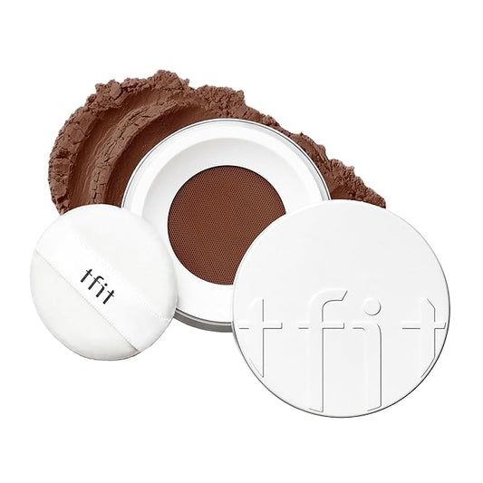 Translucent Set Finishing Powder - Sebum Control Face Loose Powder, Matte & Silky Finish, Lightweight, Long-lasting, Korean Makeup, 0.24 Oz. (2.3 Deep Beige, 0.24 Oz.)