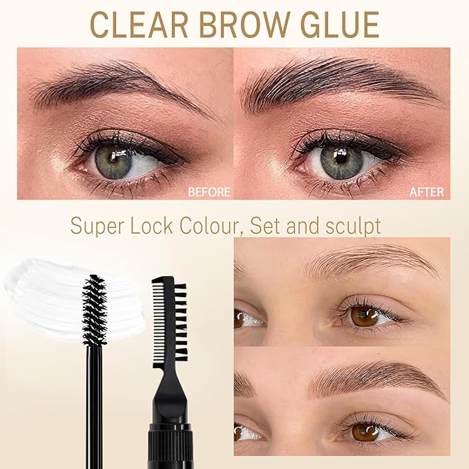 Microblading Eyebrow Pen Kit - Waterproof Brow Makeup Set with Eyebrow Pencil, Eyebrow Gel Clear, Eyeliner, Dual-ended Eyebrow Brush, Natural Looking Brows with Long-Lasting All-Day Hold - Gray