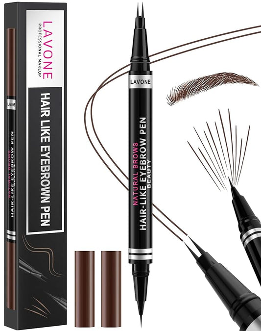 Eyebrow Pencil, 2-in-1 Waterproof Eyebrow Pen, with 2 Tip Microblading Eyebrow Pencil and Ultra-Precise Brow Pencil, with Eyebrow Brush, Eyebrow Pencils for Women, Natural Hair-Like Brows - Espresso