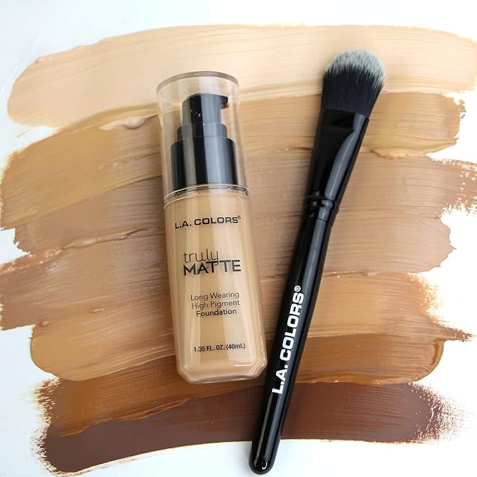 L.A. COLORS Truly Matte Foundation, Warm Honey, 1.35 Fl. Oz. (Pack of 2)