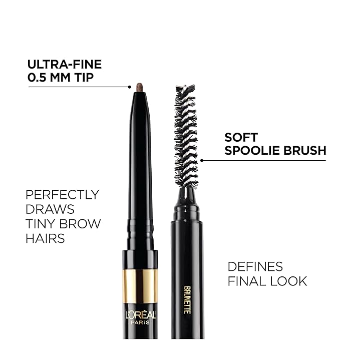 L'Oreal Paris Makeup Brow Definer Waterproof Eyebrow Pencil, Ultra-Fine Mechanical Pencil, Draws Tiny Brow Hairs and Fills in Sparse Areas and Gaps, Light Blonde, 0.003 Ounce (Pack of 1)