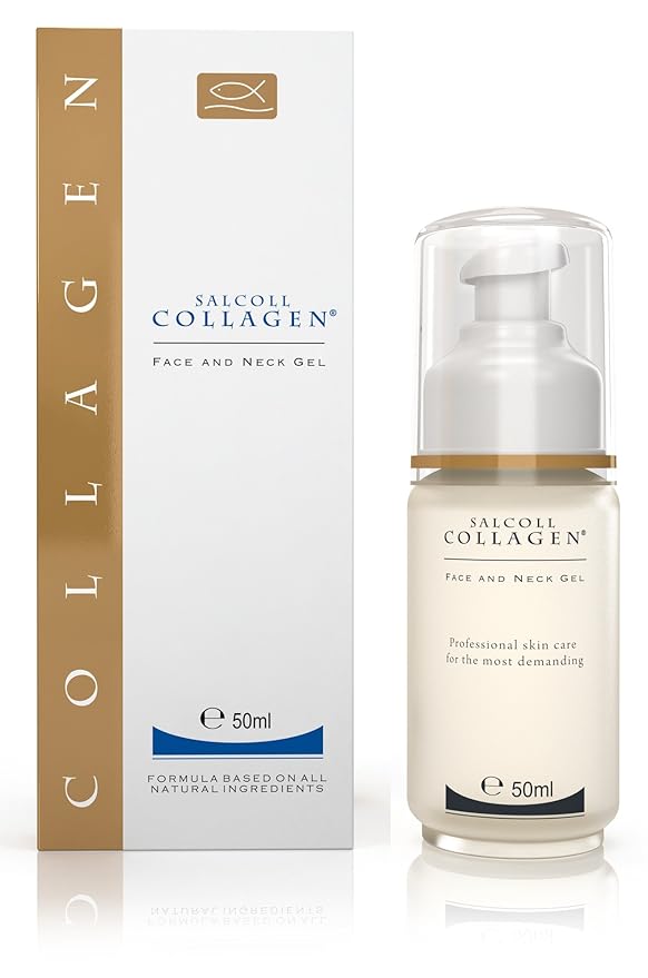 Anti-Aging Face & Neck Gel - Marine Collagen Moisturizer, Reduces Wrinkles, Fine Lines, Acne Scarring, Repairs Damaged Facial Skin - 50 ml
