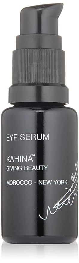 Kahina Eye Serum for Dark Circles, Eye Bags, and Puffiness - 0.5 fl oz - Light, Fast-Absorbing Under Eye Serum Reduces Fine Lines and Wrinkles - Anti Aging Serum Manufactured in the USA