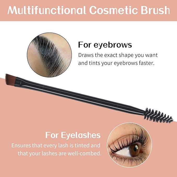 Libeauty Lash Color Kit with Reusable Dolphins Eye Patches Instant Eyelash & Eyebrow Black Coloring Kit for Hair Lasts Up 4 Weeks Brow Colour Set Suitable For DIY At Home Or Salon