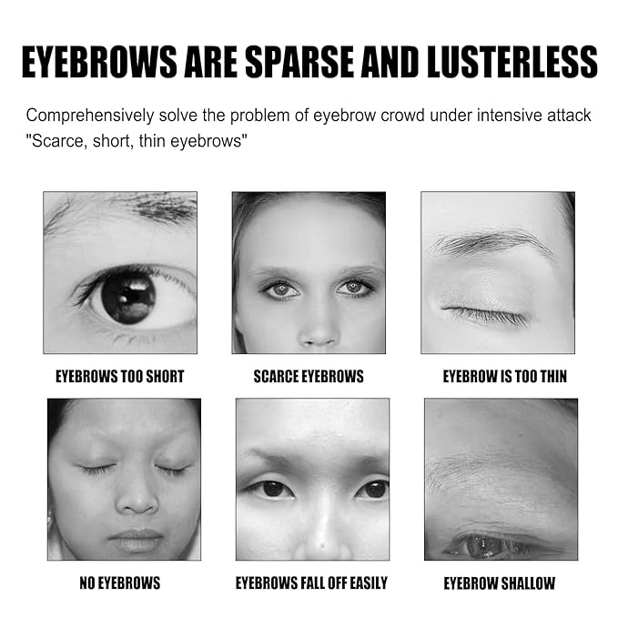 Eyebrow Growth Serum, Rapid Eyebrow Serum Lash Brow Nourish Serum, Natural Thick, Lengthen, Repair Thick Eyebrows Nutrient Solution, for Stronger, Bolder Thicker Fuller Eye Brows, Vegan