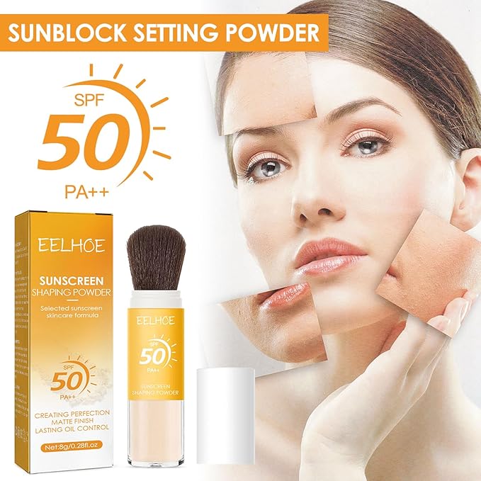 1Pcs Setting Powder, Translucent Natural Matte Finish,Oil Control Lightweight,Mineral Brush Powder,Natural Matte Finish,Long-lasting Brush Face Powder,Waterproof and Sweatproof Setting Powder (A, 1)