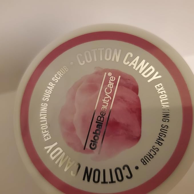 Global Beauty Care Cotton Candy Sugar Scrub with Collagen, Vitamins A, C & E, 6 Ounce (Pack of 1)