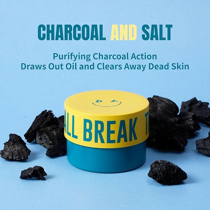 [Dear Doer] Break Body Scrub - Refreshingly Exfoliator for Clear Skin and Calming, Formulated with Charcoal and Andes Salt, Aromatic Citrus Scent, Vegan, 10.1 fl oz (300 ml)
