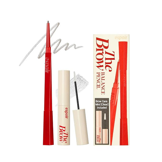 Espoir The Brow Balance Pencil Combo #6 Light Taupe (Mini Clear Eyebrow Mascara Included) | Natural and Easy Brow Draw Without Clumps | Detailed, Rich Texture | Korean Makeup