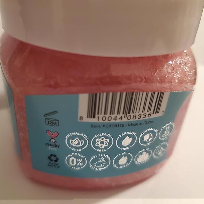 Global Beauty Care Cotton Candy Sugar Scrub with Collagen, Vitamins A, C & E, 6 Ounce (Pack of 1)