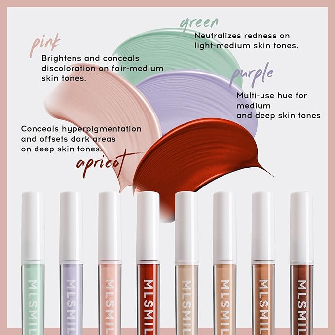 Color Liquid Conceal Contour Foundation, Waterproof 8 Colors Cream Lightweight Liquid Concealer Contour Makeup for Concealing Blemishes, Brighten Dark Circles, Improves Uneven Skin Tone, 05