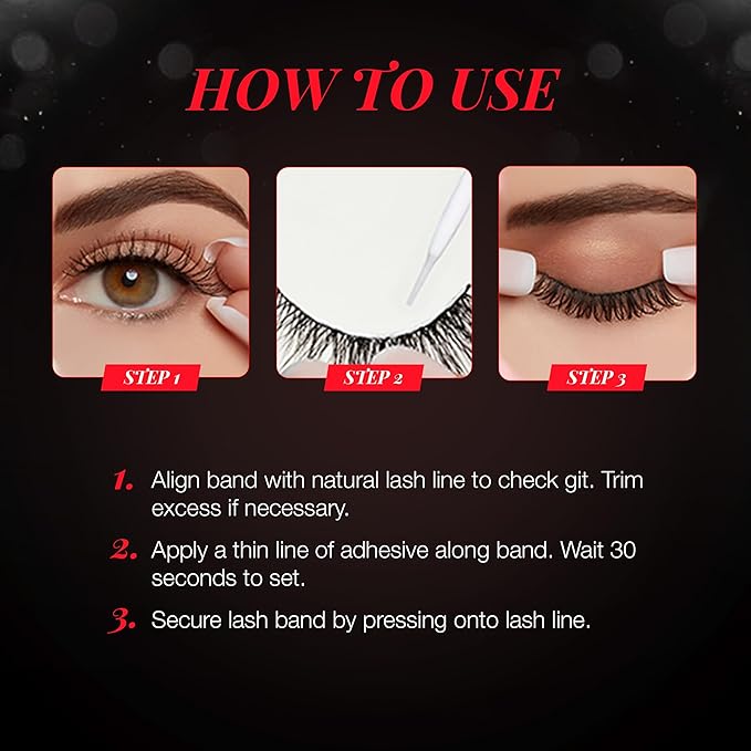 Ardell False Eyelashes Demi Wispies Black, 1 pack (6 pairs per pack)