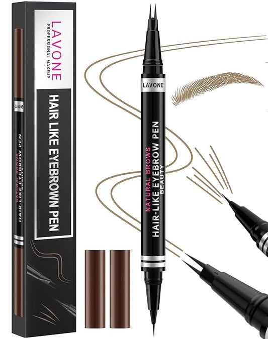 Eyebrow Pencil, 2-in-1 Waterproof Eyebrow Pen, with 2 Tip Microblading Eyebrow Pencil and Ultra-Precise Brow Pencil, with Eyebrow Brush, Eyebrow Pencils for Women, Natural Hair-Like Brows -Dark Blonde