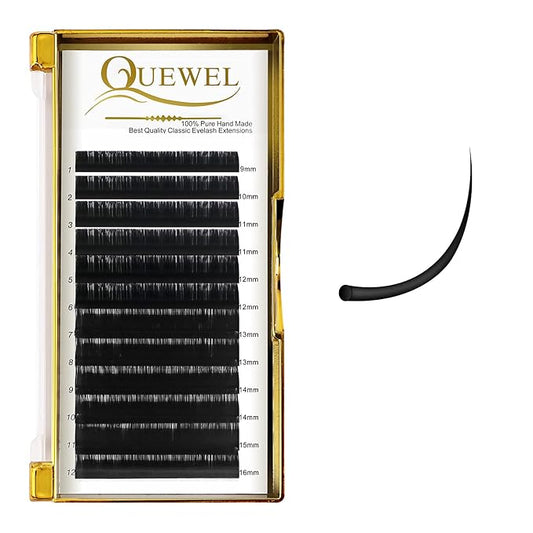 Classic Eyelash Extensions 0.15 C MIX9-16mm Lashes Extensions Supplies C/D Curl Single Length 9-20mm Mixed Length 9-16mm/15-20mm by QUEWEL (0.15 C MIX9-16)
