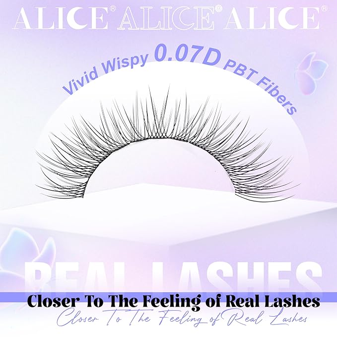 Natural Lash Clusters Wispy Lash Extensions Short 10-14mm DIY Cluster Eyelash Extension C-Curly 280pcs Soft Thin Band Individual Lashes by ALICE