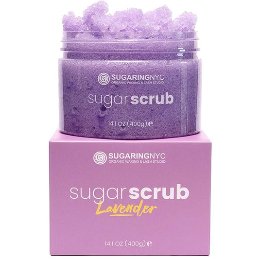 Sugaring NYC Moisturizing and Exfoliating Signature Body Scrub - Silky Smooth Skin and Ingrown Hair Prevention (Lavender Fields)