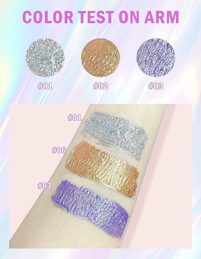 Glitter Mascara, Colored Mascara, Define Long Lasting & Waterproof Curling Eyelashes, Diamond Sparkle Mascara, Voluminous Lengthening Mascara for Women Party Stage Use #Purple mascara