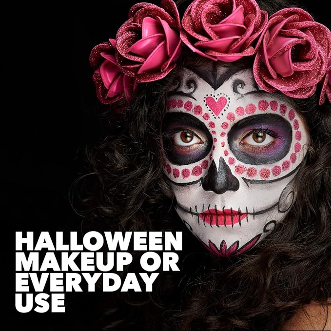 MANIC PANIC Goth White Cream to Powder Foundation - Full Coverage Cream Foundation for Halloween, Cosplay or Costume Makeup - Base, Primer, Under Eyes Concealer or Shadow Brightener - Vegan