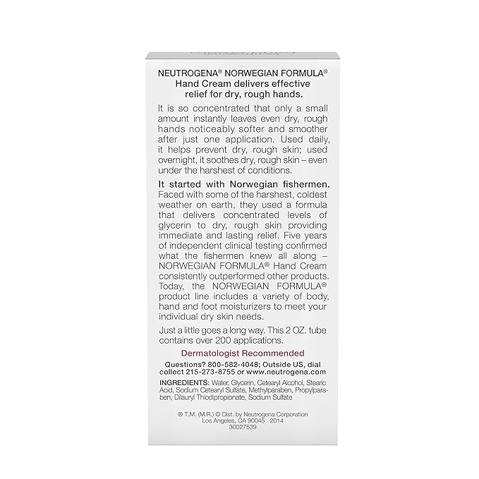 Neutrogena Norwegian Formula Hand Cream FragranceFree, 2 Ounce