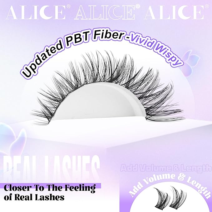 Lash Clusters Wispy Eyelash Extensions 168pcs Volume Individual Lashes 10-18mm Waterproof Natural DIY Lash Extensions Cluster Eyelash Extensions by ALICE