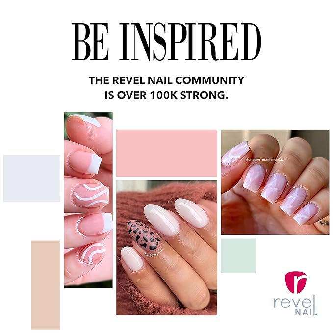 Revel Nail Dip Powder - White and Pink Dip Powder for Nails, Chip Resistant Dip Nail Powder with Vitamin E and Calcium, DIY Manicure