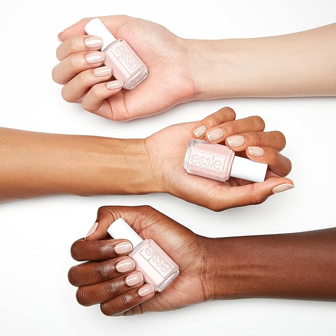Essie Nail Polish Natural Mani Kit, Ballet Slippers, Sheer Pink Nail Polish + Essie All-In-One Base Coat +Top Coat + Strengthener, Gifts For Women And Men, 0.46 Fl Oz Each