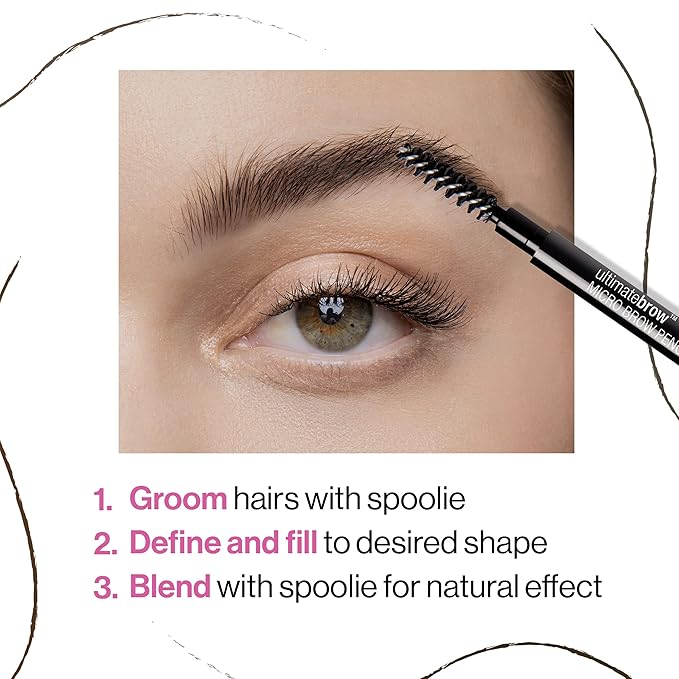 wet n wild Ultimate Brow Micro Eyebrow Retractable Pencil Bundle, Ash Brow Ultra Fine 1.5mm Tip & Soft Brown Ultra Fine 1.5mm Tip