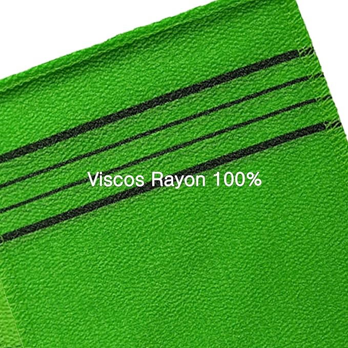 Korean Asian Exfoliating Bath Washcloth Mitt for Remove Dead Skin.Exfoliating Body Scrubber.Exfoliating Gloves for Body Scrub (Green 8)