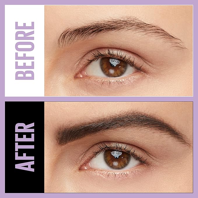 Maybelline Express Brow Ultra Slim Eyebrow Makeup, Brow Pencil with Precision Tip and Spoolie for Defined Eyebrows, Ash Brown, 1 Count