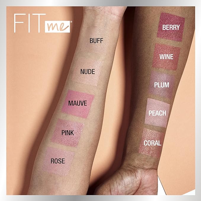 Maybelline Fit Me Blush, Lightweight, Smooth, Blendable, Long-lasting All-Day Face Enhancing Makeup Color, Peach, 1 Count