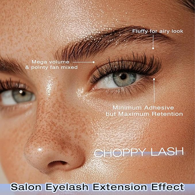 Lash Clusters Kit Wispy Eyelashes Clusters Kit Fluffy Choppy Lash Extension Kit1 12mm -16mm Mixed Lashes Clusters Volume Cluster Eyelash Extensions Kit D Curl DIY Individual Lashes 220Pcs