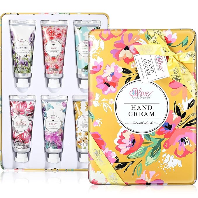 Hand Cream Gift Set - Hand Cream for Women, Hand Lotion Set for Dry Cracked Hands, Holiday Gift for Mother's Day Valentine's Day Christmas, Travel Size Hand Lotion for Women. 6 x 1.0 oz/30ml