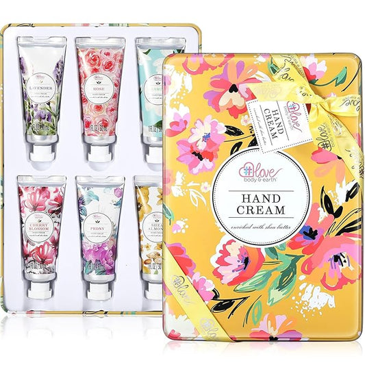 Hand Cream Gift Set - Hand Cream for Women, Hand Lotion Set for Dry Cracked Hands, Holiday Gift for Mother's Day Valentine's Day Christmas, Travel Size Hand Lotion for Women. 6 x 1.0 oz/30ml
