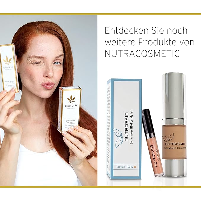 Nuvega Lash Super V - Vegan Eyelash Serum & Eyebrow Serum for Long Eyelashes in just 4-6 Weeks I Lash Serum I Eyelash Growth Serum I Made in Germany I 3ml